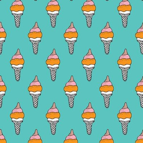Retro summer ice cream cone