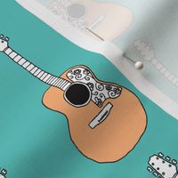 Retro acoustic guitar music design