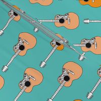 Retro acoustic guitar music design