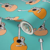 Retro acoustic guitar music design