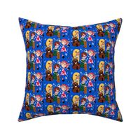 The Jazzy Jezebels, royal blue, small scale