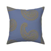 Provence ~ Paisley ~ Embroidered Gold on Chevalier