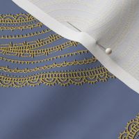Provence ~ Paisley ~ Embroidered Gold on Chevalier