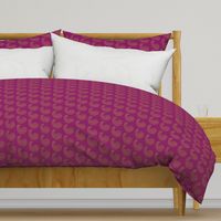 Provence ~ Paisley ~ Embroidered Gold on Pompadour Purple