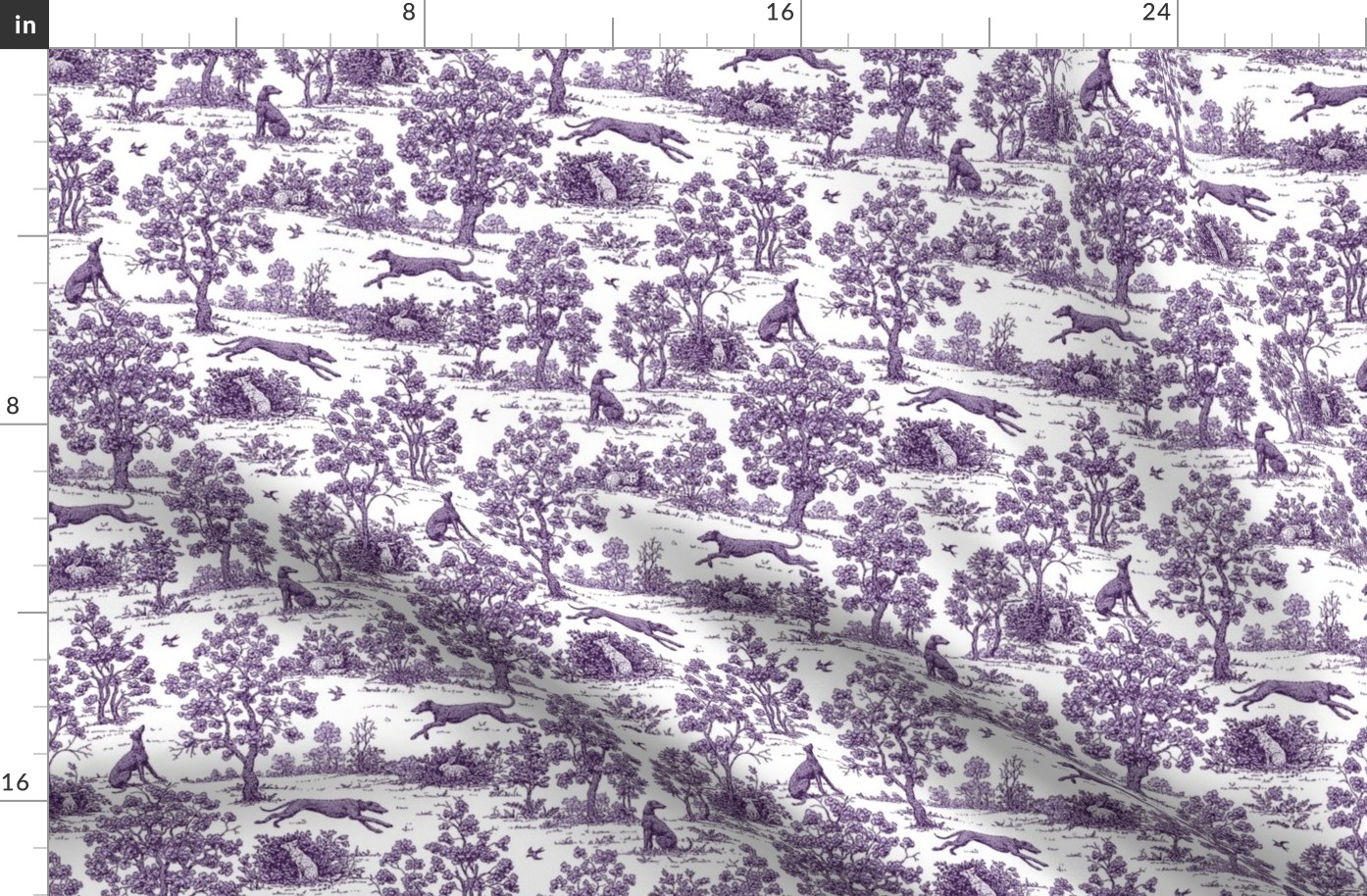 Purple Greyhound Toile 