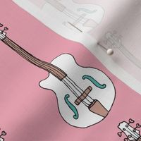 Bass guitar music design for girls