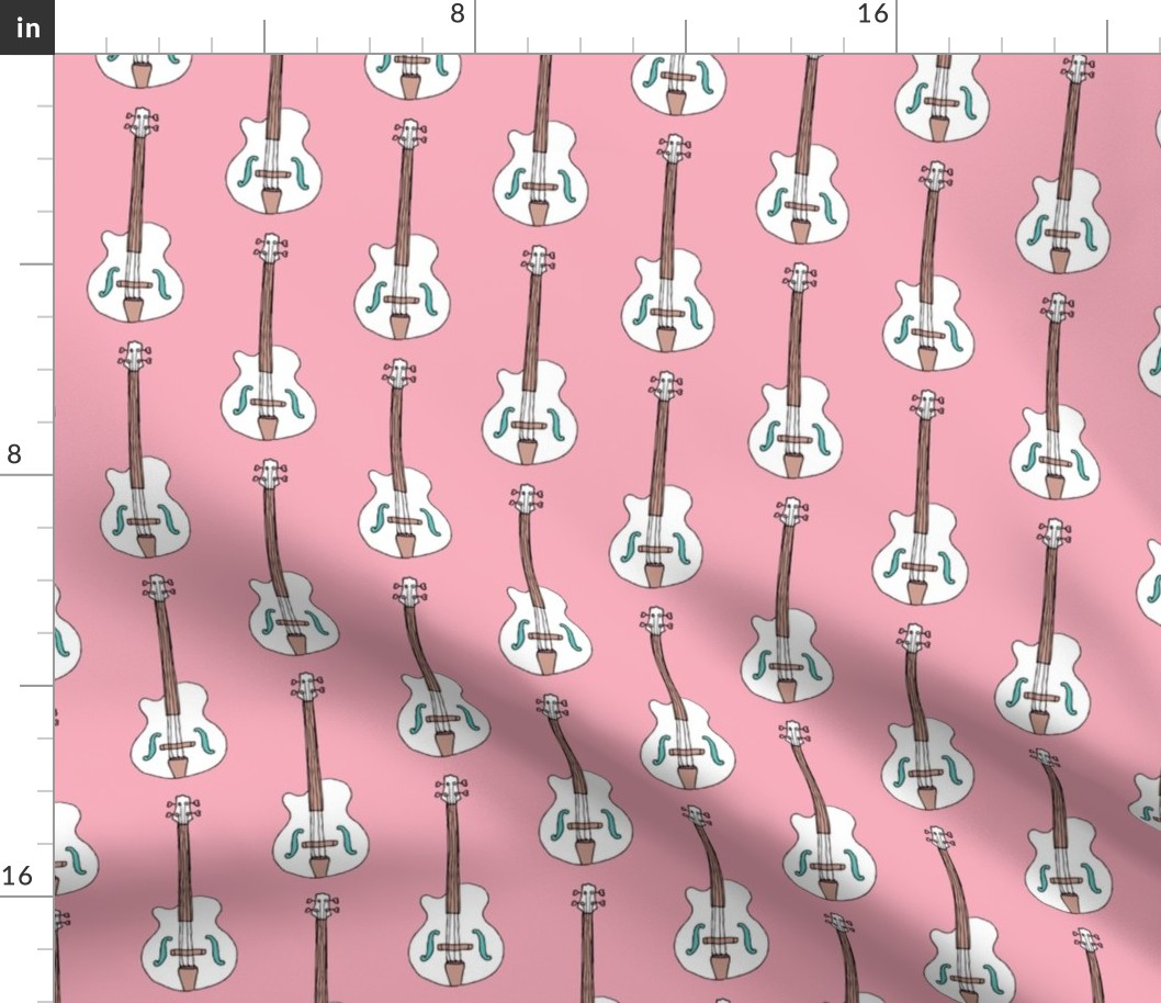 Bass guitar music design for girls