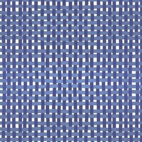 Woven indigo and lilac on white by Su_G_©SuSchaefer