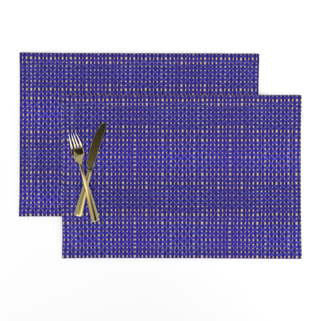 Woven purple, blue + indigo on a pale gold ground, SMALL by Su_G_©SuSchaefer