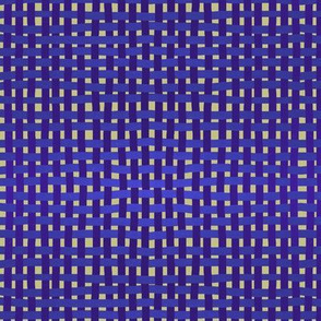 Woven purple, blue + indigo on a pale gold ground, SMALL by Su_G_©SuSchaefer