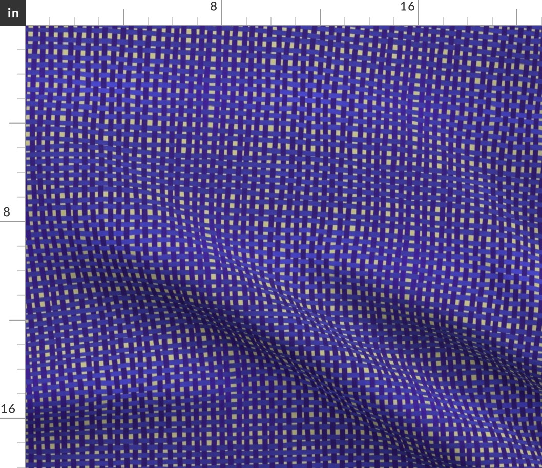 Woven purple, blue + indigo on a pale gold ground, SMALL by Su_G_©SuSchaefer