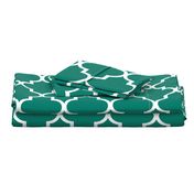 Railroaded Quatrefoil in Blue-Green