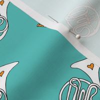 Trumpet doodle jazz illustration horn music pattern