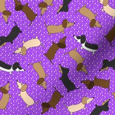 Dancing Dachshunds (Purple)