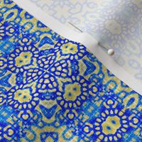 Folk texture in blue