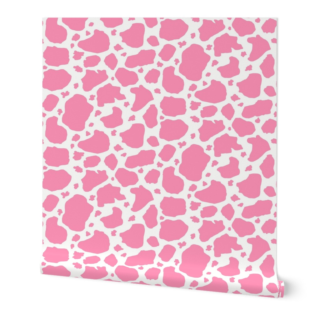 pink and white cow spots dots pink white
