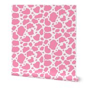 pink and white cow spots dots pink white