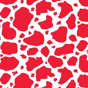 red and white cow spots dots