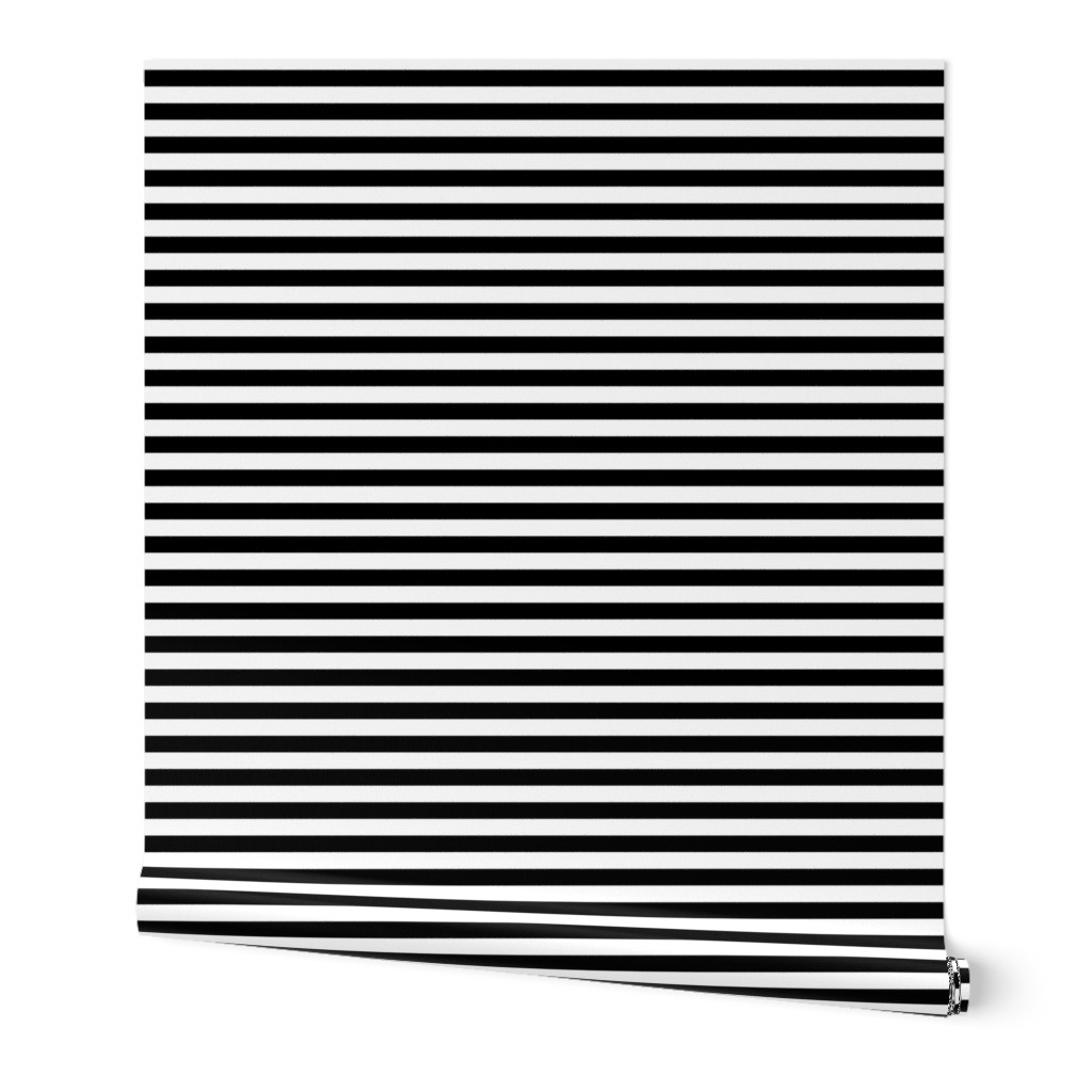 Black Stripes 1/2 Inch Horizontal