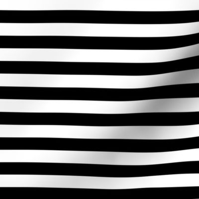 Black Stripes 1/2 Inch Horizontal