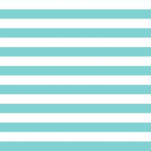 Aqua Stripes 1/2 Inch Horizontal