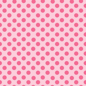 Pink and Pink Polka Dots