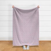 Pink Polka Dots on a Paris Blue background