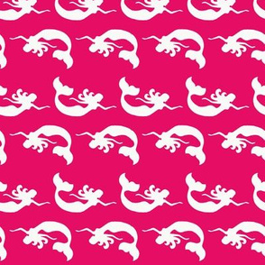 Mermaid Swimming Hot Pink