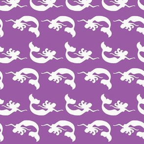 Mermaid Swimming Purple