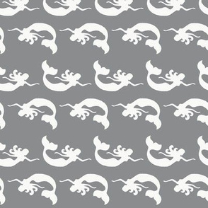 Mermaid Swimming Grey