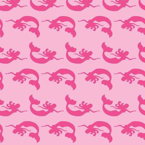 Mermaid Swimming Tonal Pink