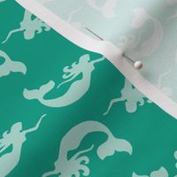 Mermaid Swimming Tonal Teal