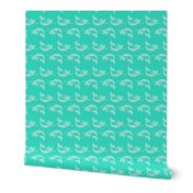 Mermaid Swimming Mint Tonal