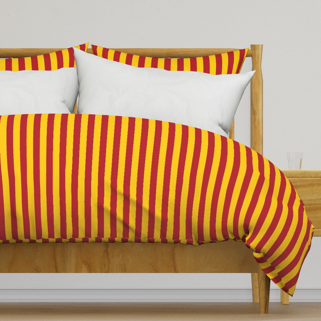 Stripes in Red and Golden Yellow