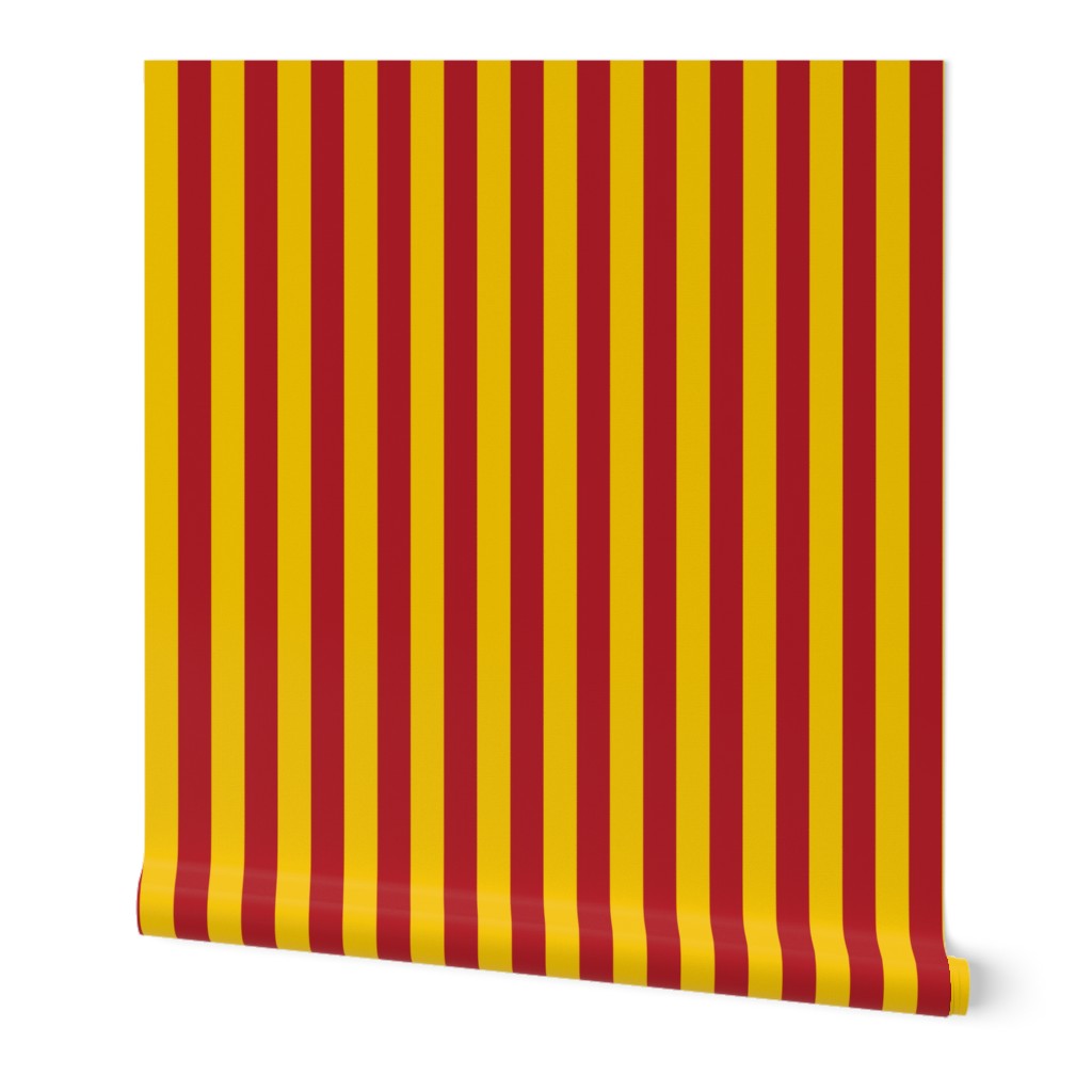 Stripes in Red and Golden Yellow