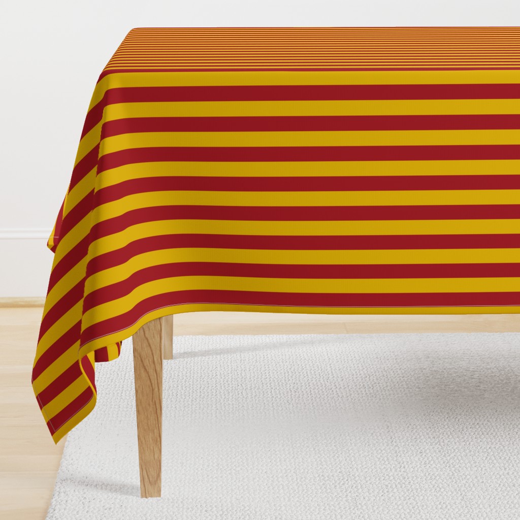 Stripes in Red and Golden Yellow