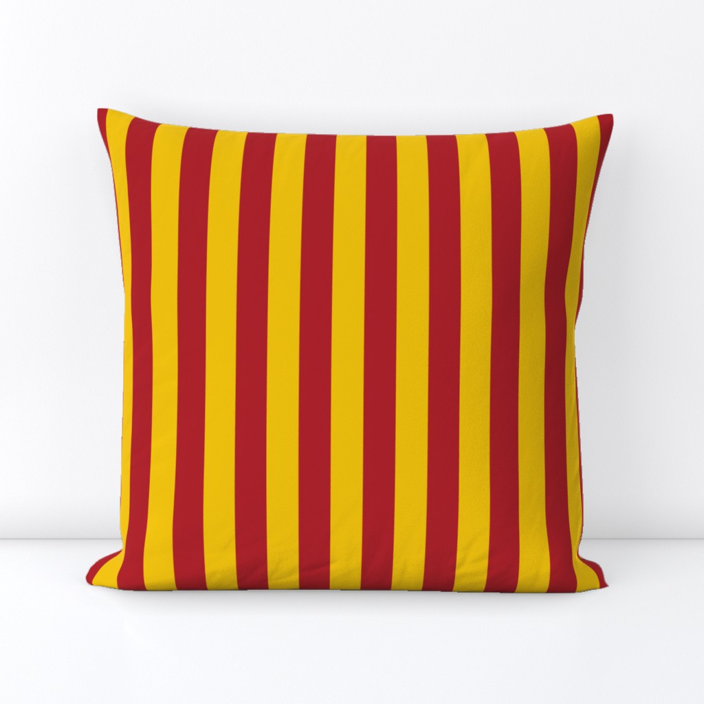 Stripes in Red and Golden Yellow