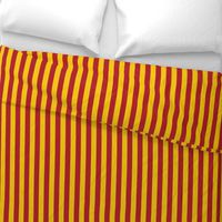 Stripes in Red and Golden Yellow