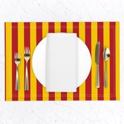 Stripes in Red and Golden Yellow