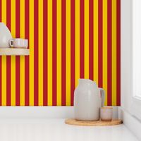 Stripes in Red and Golden Yellow