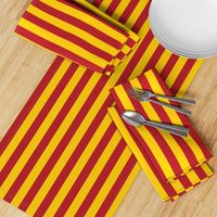 Stripes in Red and Golden Yellow