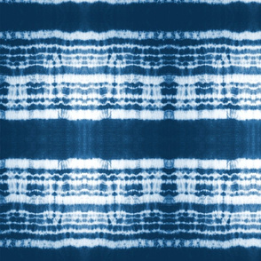 KAORI blue indigo tie dye stripe