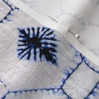 JUN blue indigo tie dye diamond