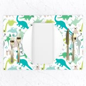 Cute baby boy pastel dinosaur fantasy series