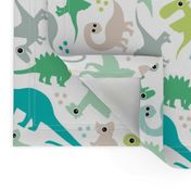 Cute baby boy pastel dinosaur fantasy series