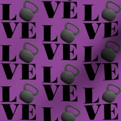 purple kettlebell