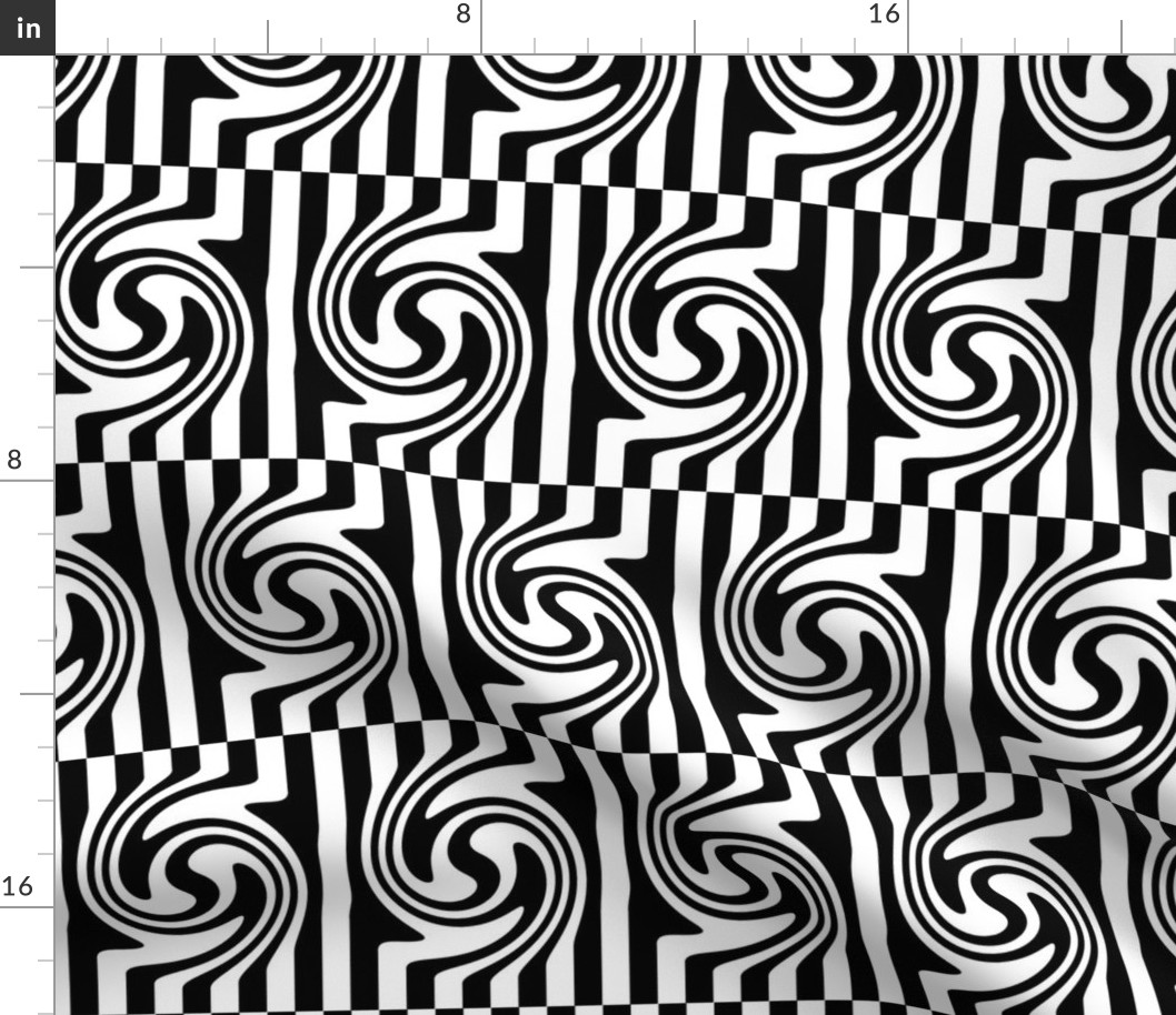 Op Art Offset Black and White