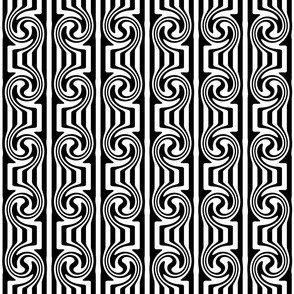 Op Art Swirl Black and White