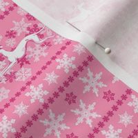 Pink Snowflakes and Greyhounds Stripes - width - 