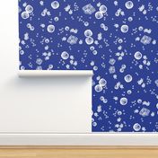 Butterfly Bubbles - Cobalt Blue/White by Andrea Lauren